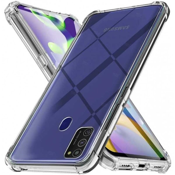 Samsung A21s stødabsorberende silikone Shell Shockr Transparent