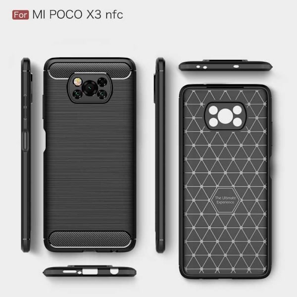 Xiaomi Poco X3 NFC Stöttåligt Skal SlimCarbon Svart