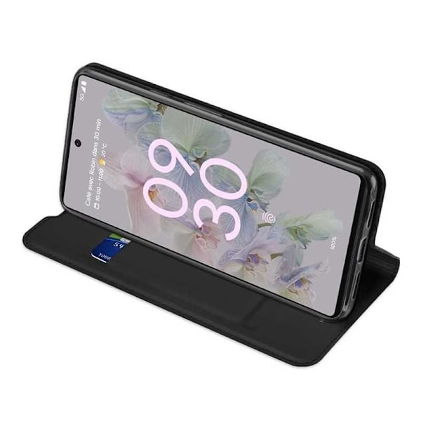 Google Pixel 6A läppäkotelo Smooth Card -lokero Black