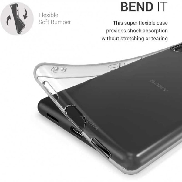 Xperia L4 Stötdämpande Mjukt Skal Simple Transparent