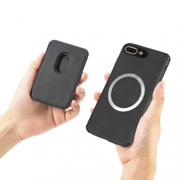 Støtsikkert Skall med Magnetkortholder Magsafe RFID for iPhone 7 Black