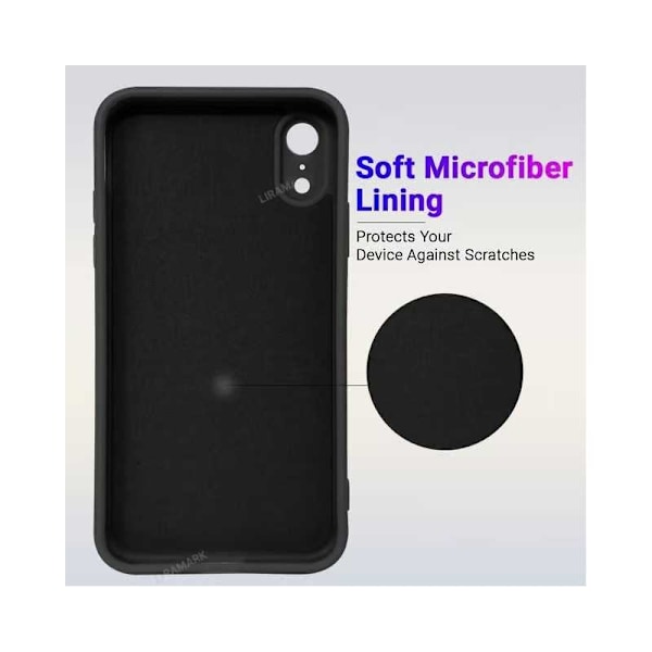 iPhone XR Kuminen Shell Liquid - Musta