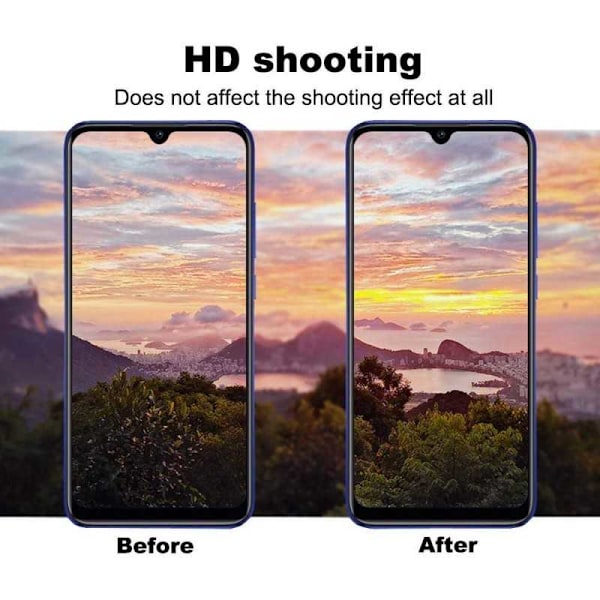 2-PACK Redmi Note 8 Kamera Linsskydd Transparent