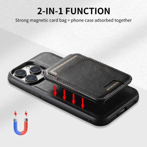 Suteni™ 2in1 Magsafe Skal med Korthållare iPhone 15 Pro - Svart