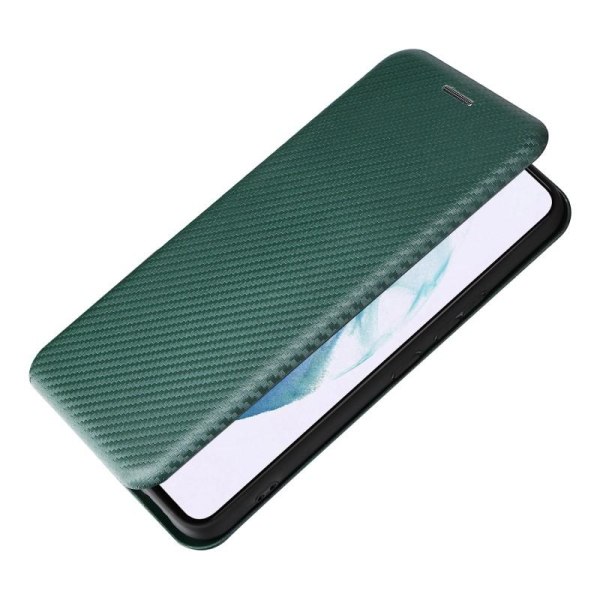 Samsung S22 Plus Flip Case Kortrum CarbonDreams Grön