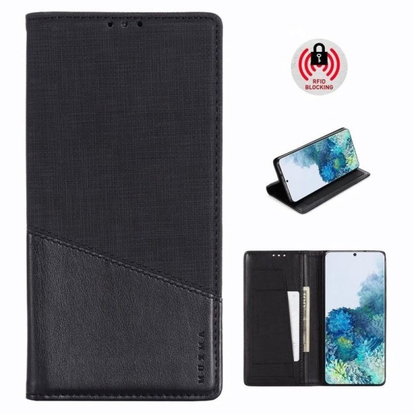 Samsung S21 Plus Elegant Case PU-nahkaa ja RFID-esto Black