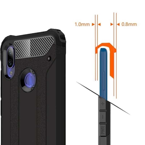 Xiaomi Redmi Note 7 Stöttåligt Skal SlimArmor Svart