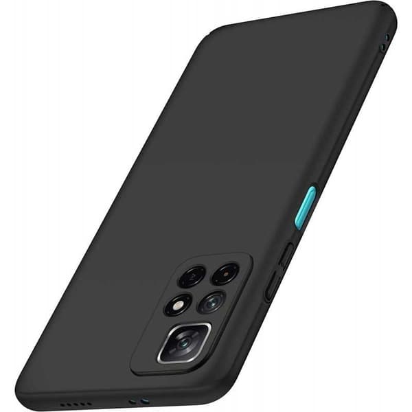 Xiaomi Redmi Note 11 / 11S Tunn Gummibelagd Mattsvart Skal Basic V2 Black