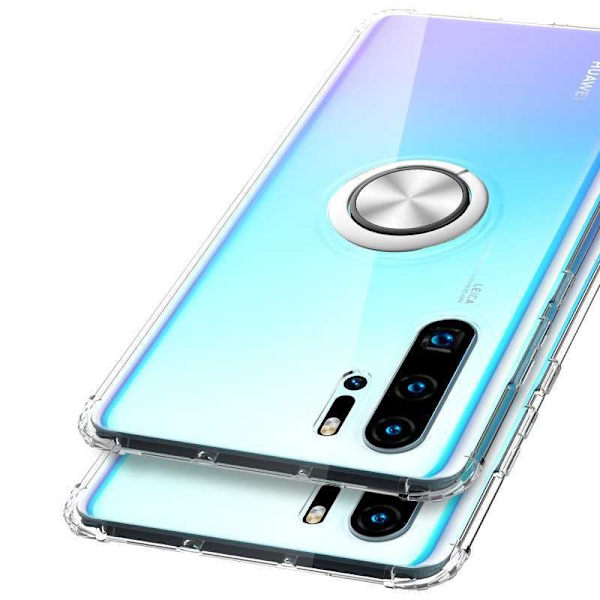Huawei P30 Pro Iskunkestävä suojus sormustelineellä Fresh Transparent