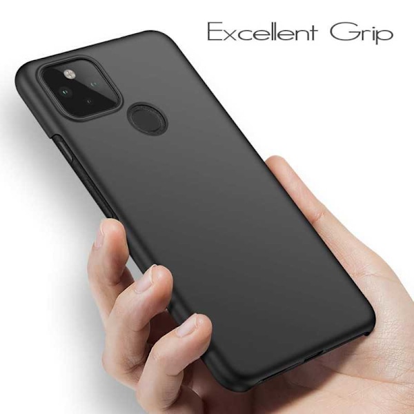 Google Pixel 4a 4G / LTE Ultraohut kumipinnoitettu mattamusta Cover Basic V2 Black