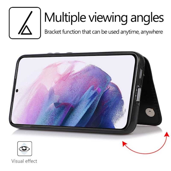 Samsung S23 FE iskunkestävä kansikorttipidike 3-taskuinen Flippr