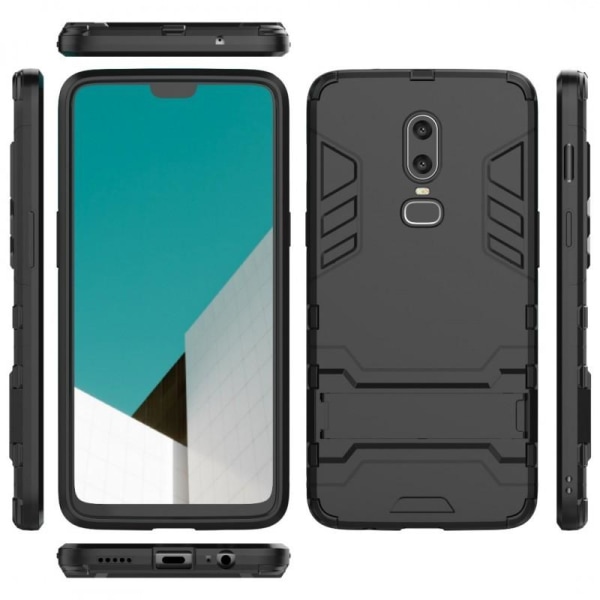 OnePlus 6 Shockproof Cover med Kickstand ThinArmor Svart