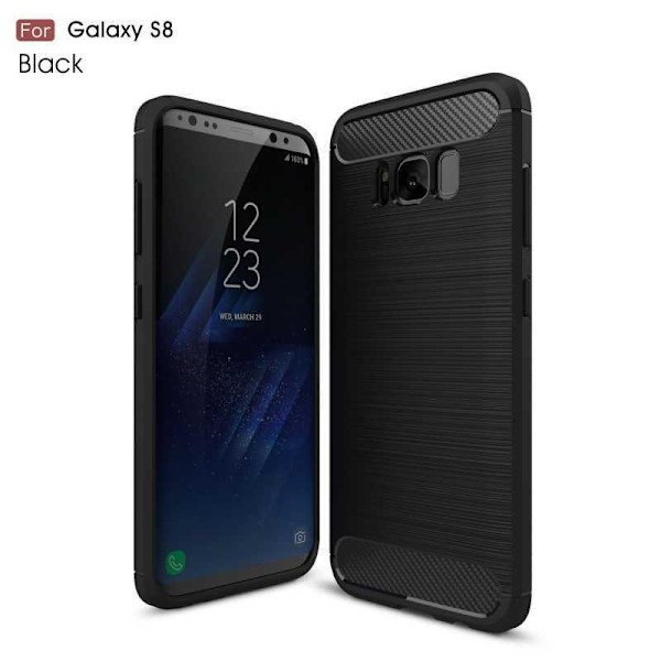 Samsung S8 stødsikker stødabsorberende skal SlimCarbon Svart