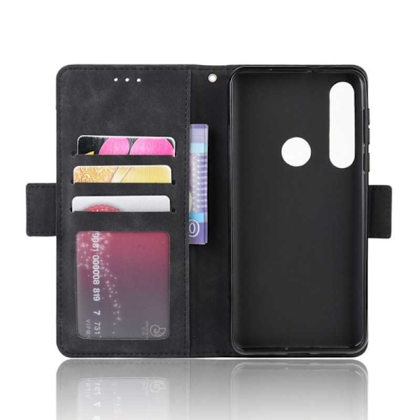 Motorola Moto G8 Plus tegnebog etui PU læder 6-SLOT Winston V3 Black