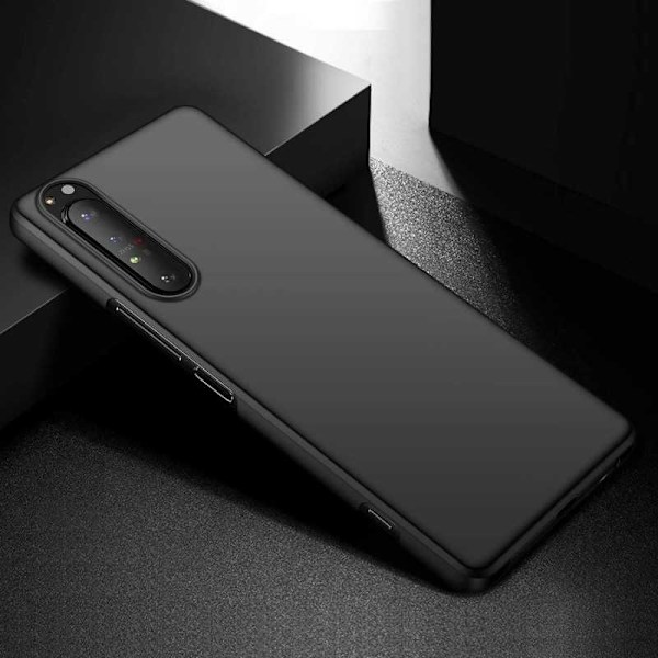 Xperia 1 II Kumipinnoitettu mattamusta Cover Basic V2 (XQ-AT51) Black