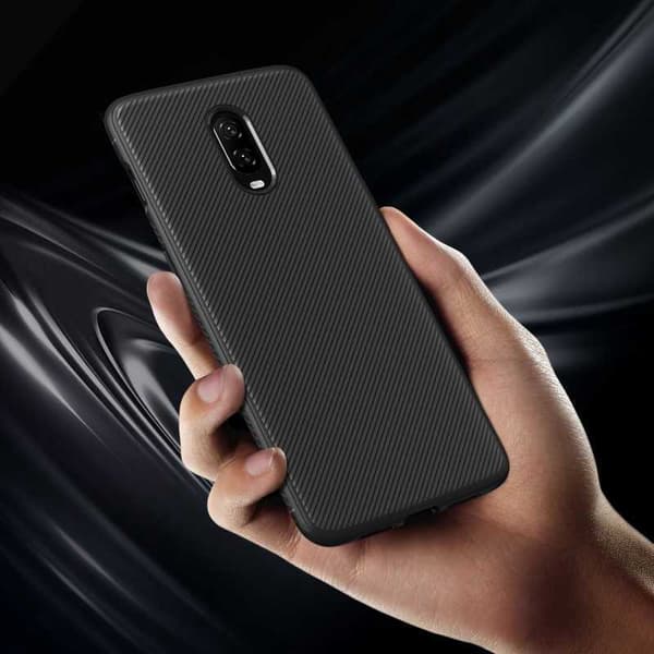 OnePlus 6T iskunkestävä suojus FullCarbon V3 Black