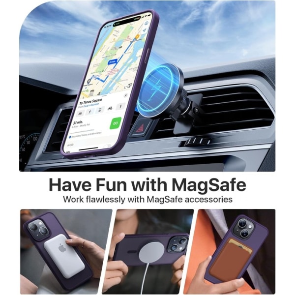 iPhone 11 läpinäkyvä iskunvaimenninkotelo, MagSafe-yhteensopiva