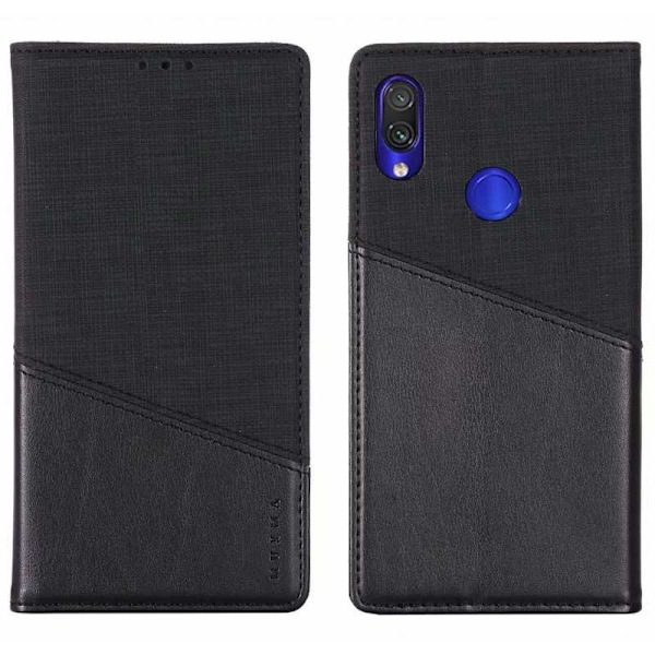 Xiaomi Redmi Note 7 Elegant Fodral i PU-Läder med RFID Block Svart