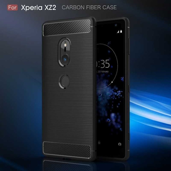 Xperia XZ2 stødsikkert støddæmper SlimCarbon Svart