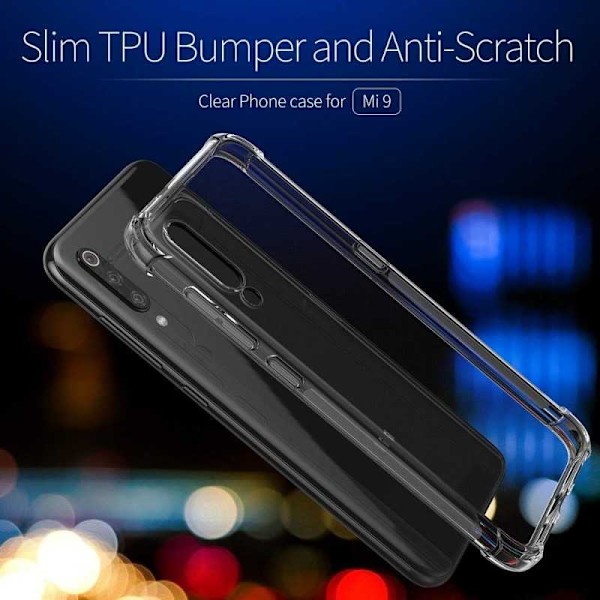 Xiaomi Mi 9 Iskunvaimennus Silikoni Shell Shockr Transparent