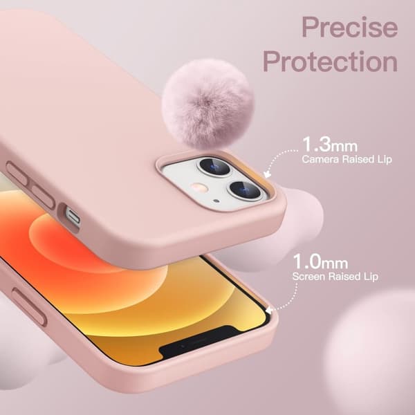 Kuminen iskunkestävä kotelo iPhone 12 Mini - vaaleanpunainen
