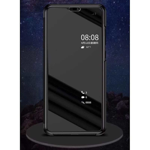 Huawei P20 Lite Smart Flipfodral Clear View Standing V2 Rocket Svart