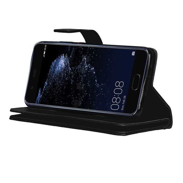 Huawei P10 Praktisk Plånboksfodral med 11-Fack Array Svart