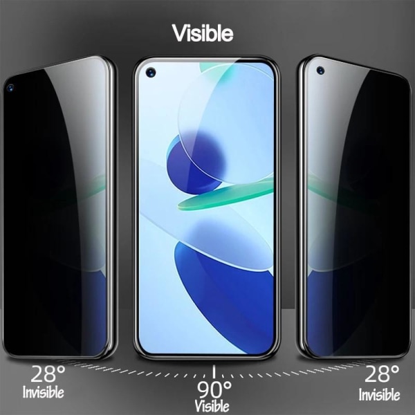 2-PACK Xiaomi 12T Pro Privacy Hærdet glas 0,26 mm 2,5D 9H Transparent