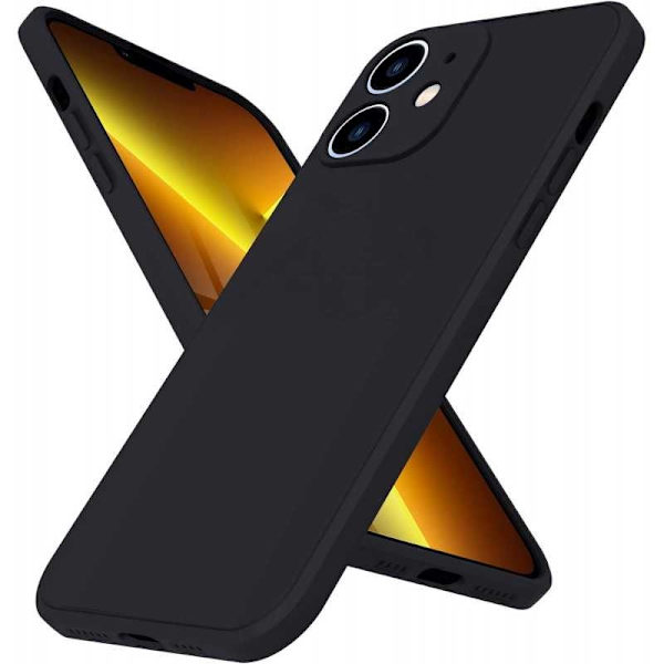 iPhone 12 Mini Kuminen Shell Liquid - Musta
