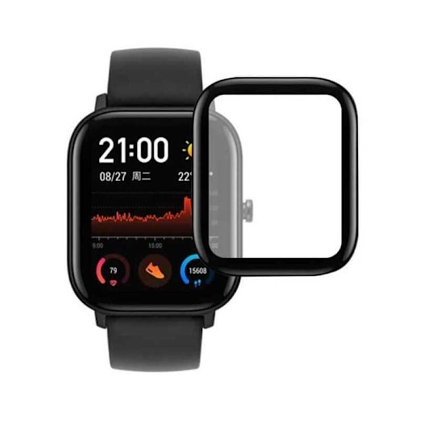 2-PACK Amazfit GTS 3 FullFrame 3D karkaistu lasi 0,26 mm 9H Transparent