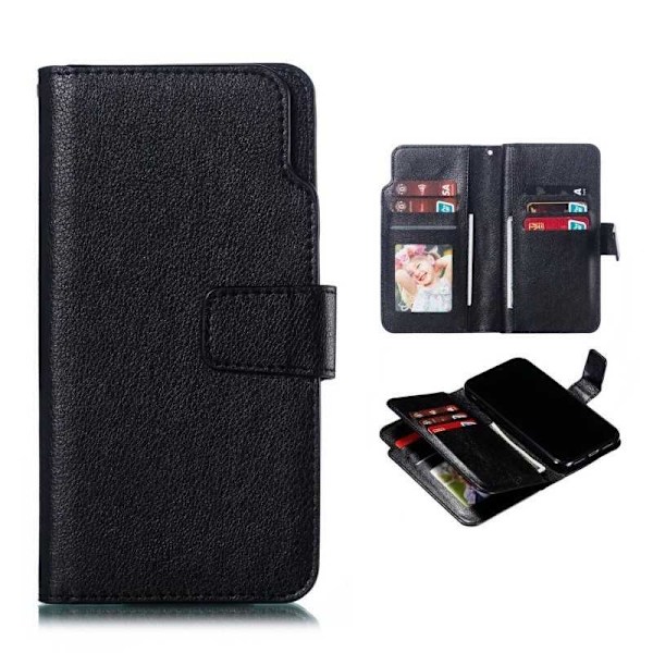 A50 Practical Wallet Case med 12-bakke Array V4 Black