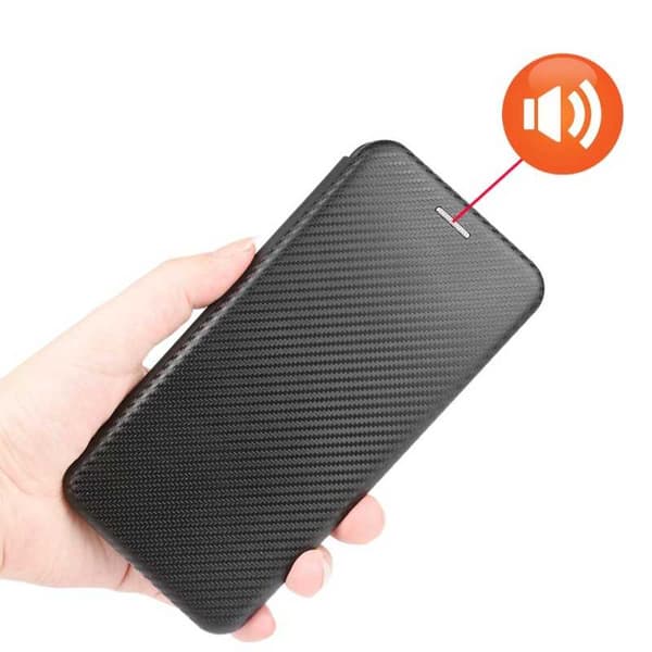 iPhone X / XS Flip Case -korttipaikka CarbonDreams Black