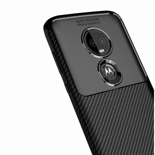 Motorola Moto G7 Plus Stöttåligt Skal FullCarbon V4 Svart