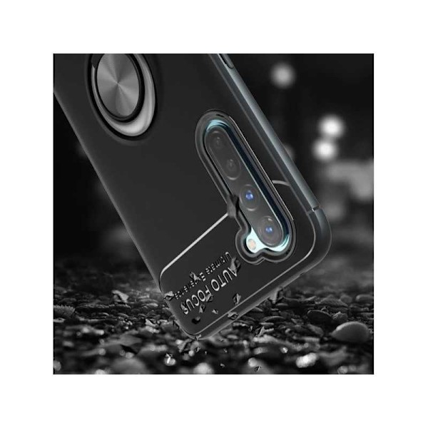 OnePlus Nord Praktisk Stöttåligt Skal med Ringhållare V3 Svart