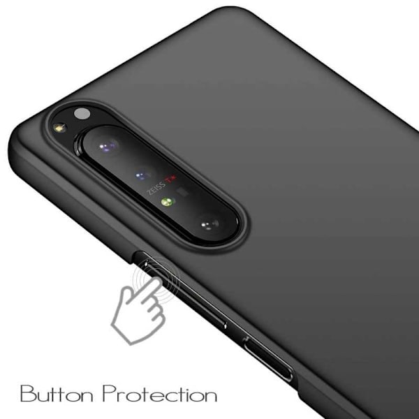 Xperia 1 III Gummibelagd Mattsvart Skal Basic V2 Black