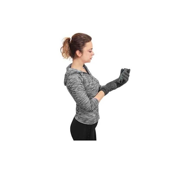 2-i-1 Warm Touch Bomuldstelefonhandsker Grey