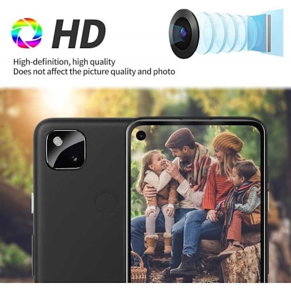 2-PAK Google Pixel 4a 5G hærdet glas 0,26 mm 2,5D 9H Transparent