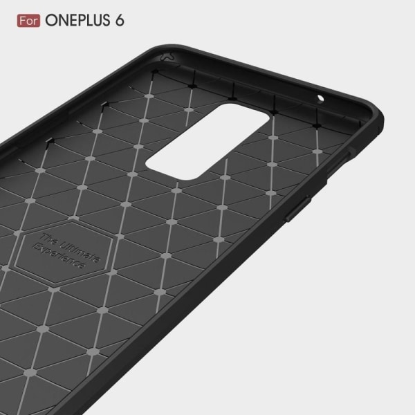 OnePlus 6T Iskunkestävä Iskunvaimennuskuori SlimCarbon Svart