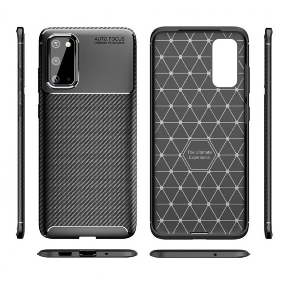 Samsung Galaxy S20 FE Shockproof Slim Cover FullCarbon V4 Black