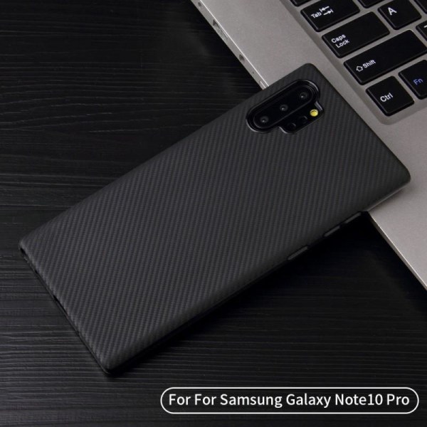 Samsung Note 10 Plus iskunkestävä suojus FullCarbon V2 Black