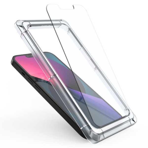 2-PAK iPhone 13 Pro Max hærdet glas 0,26mm 2,5D 9H med installat Transparent