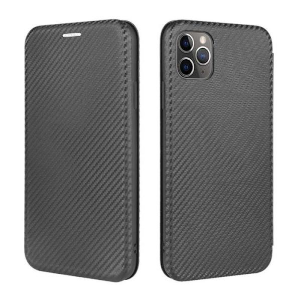 iPhone 11 Pro Max Flip Case Kortrum CarbonDreams Black
