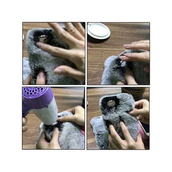 iPhone 12 Mini Gosig & Fluffigt Skal Svart