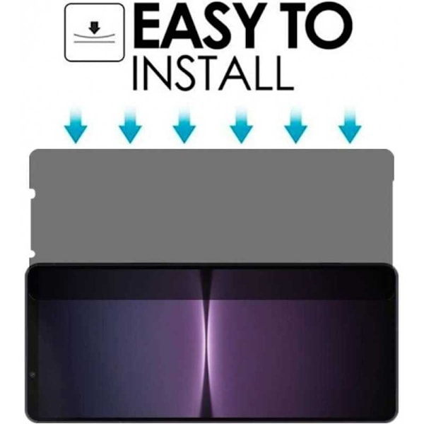 Xperia 10 V Privacy karkaistu lasi 0,26mm 3D 9H Transparent