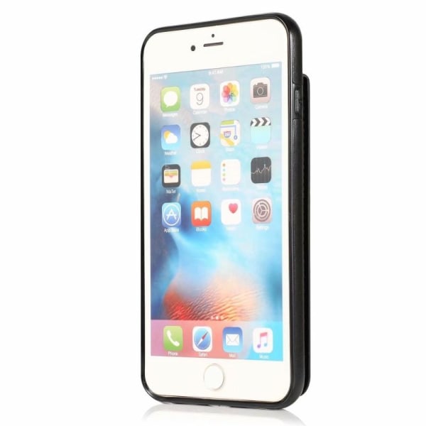 iPhone 6/6s Mobilskal Korthållare 6-FACK Retro V3 Svart
