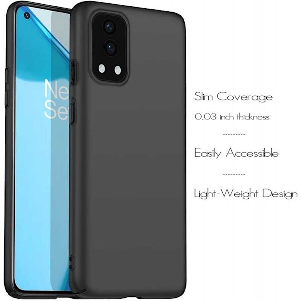 OnePlus Nord 2 5G Ultratynn gummibelagt Matt Black Cover Basic V2 Black