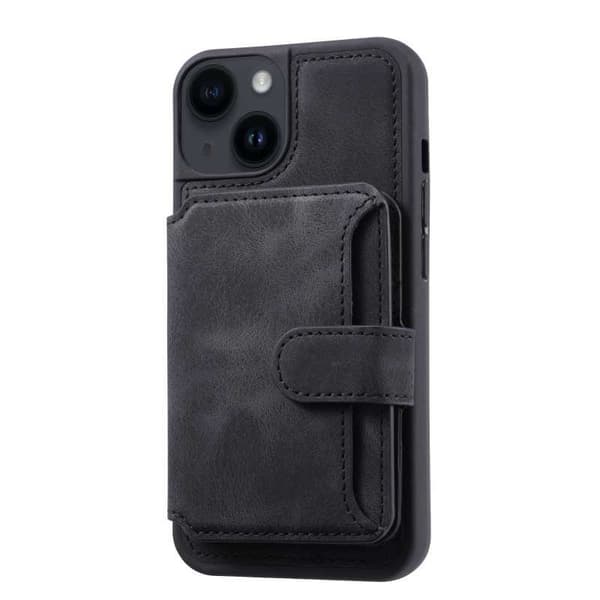iPhone 14 Iskunkestävä Premium Cover 7-SLOT Solid V6 Nordcell™ Black