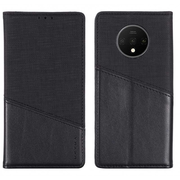 OnePlus 7T Elegant Fodral i PU-Läder med RFID Block Svart
