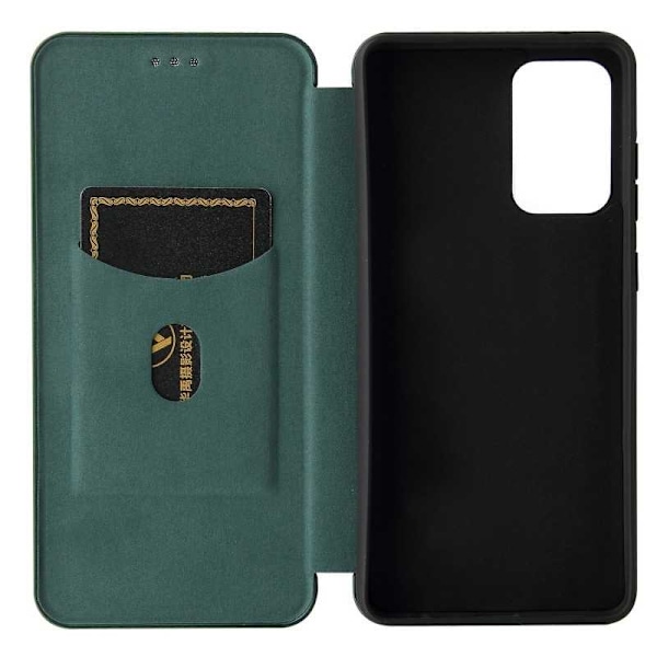 Samsung A72 5G Flip Case -korttipaikka CarbonDreams Green Green