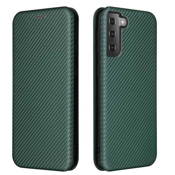 Samsung S21 Plus Flipfodral Kortfack CarbonDreams Grön Grön